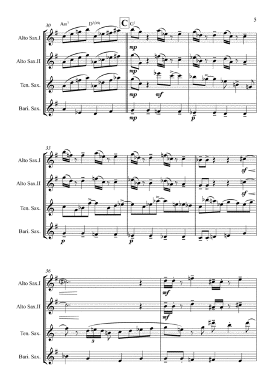 Blue Monk Woodwind Trio scores gallery preview page 5