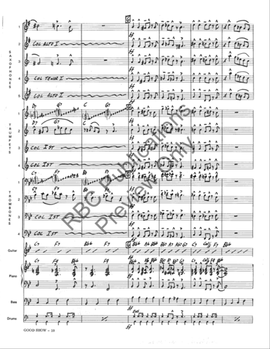 Good Show (Score) Jazz Ensemble scores gallery preview page 13