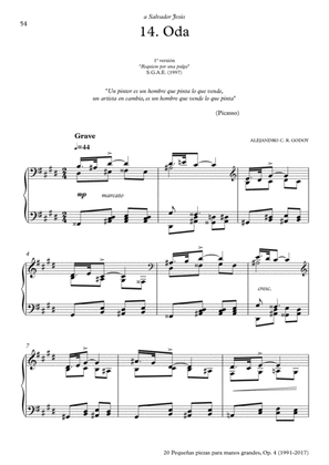 20 Piezas, Op. 4 (2017) No. 14. Oda