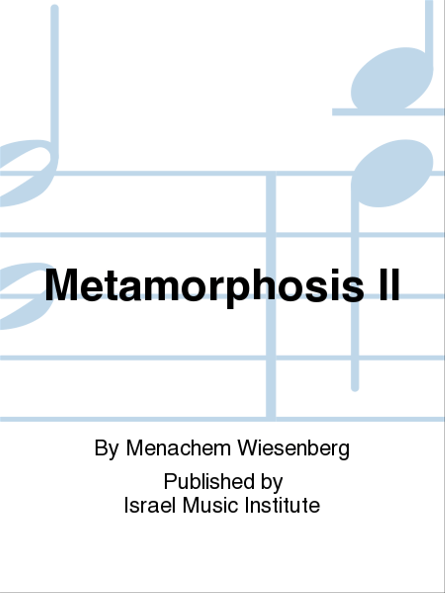 Metamorphosis II Piano Solo scores gallery preview page 1