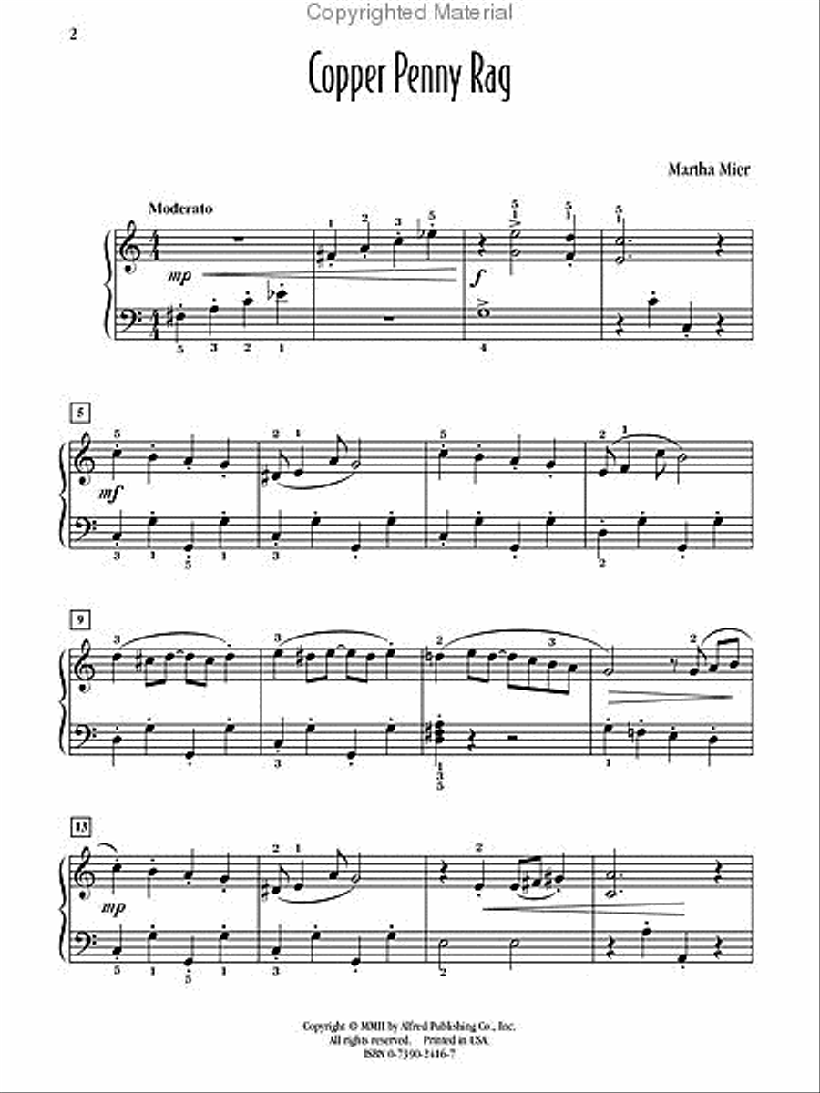 Copper Penny Rag Copper Penny Rag Piano Solo scores gallery preview page 2