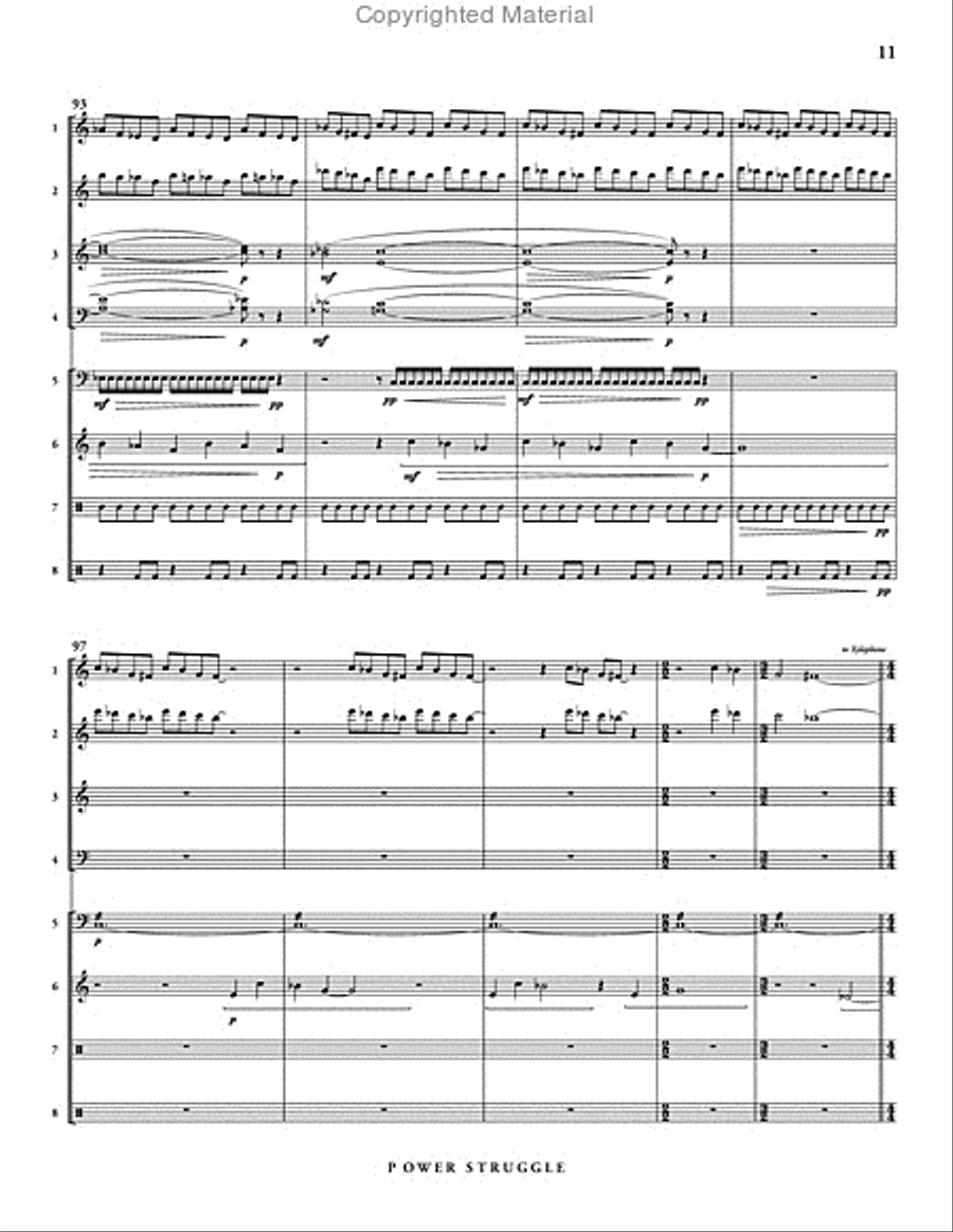 Power Struggle Percussion Ensemble scores gallery preview page 12