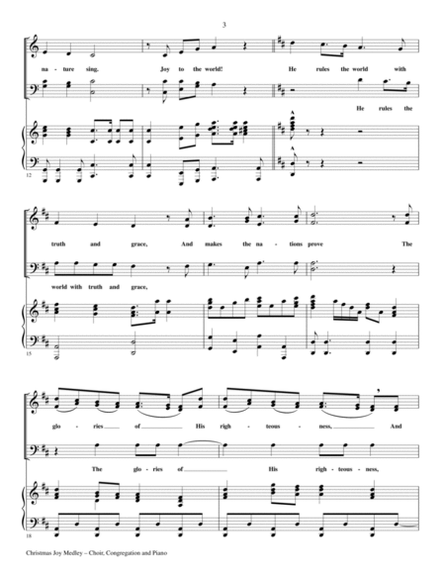 CHRISTMAS CHOIR - 3 Christmas Songs for SATB Choir & Piano. (Includes Score & Choir Parts) image number null