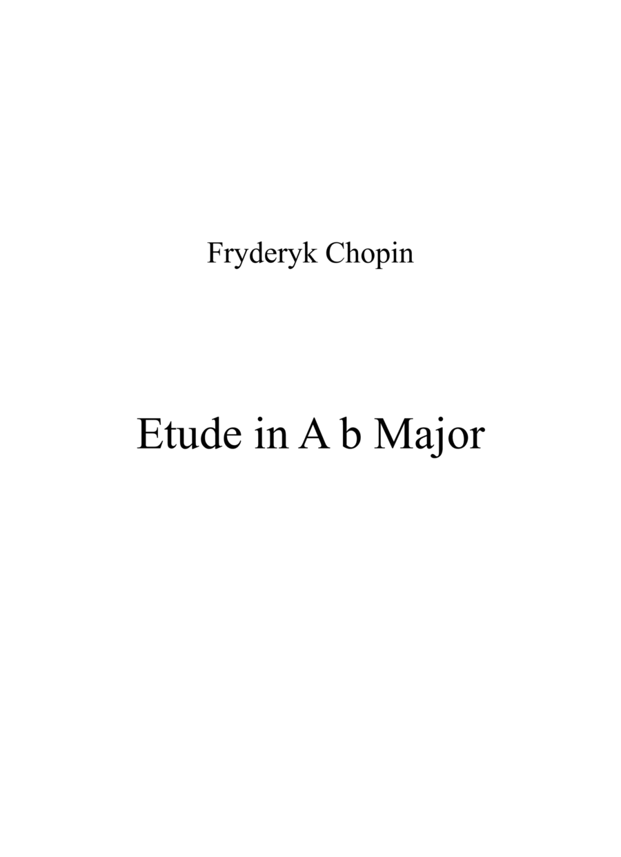Etude in A b Major Piano Method scores gallery preview page 1