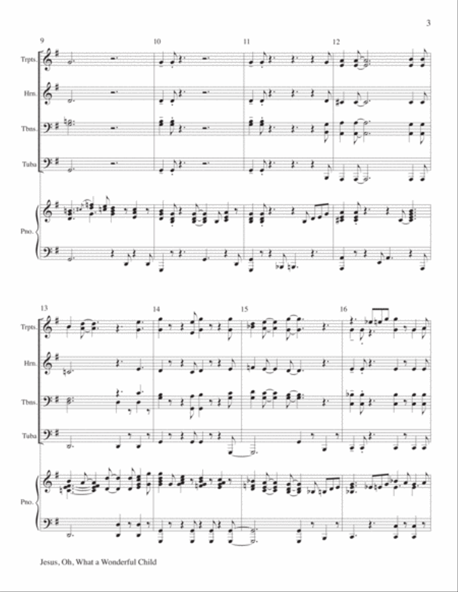 Jesus, Oh, What a Wonderful Child Children's Choir scores gallery preview page 4