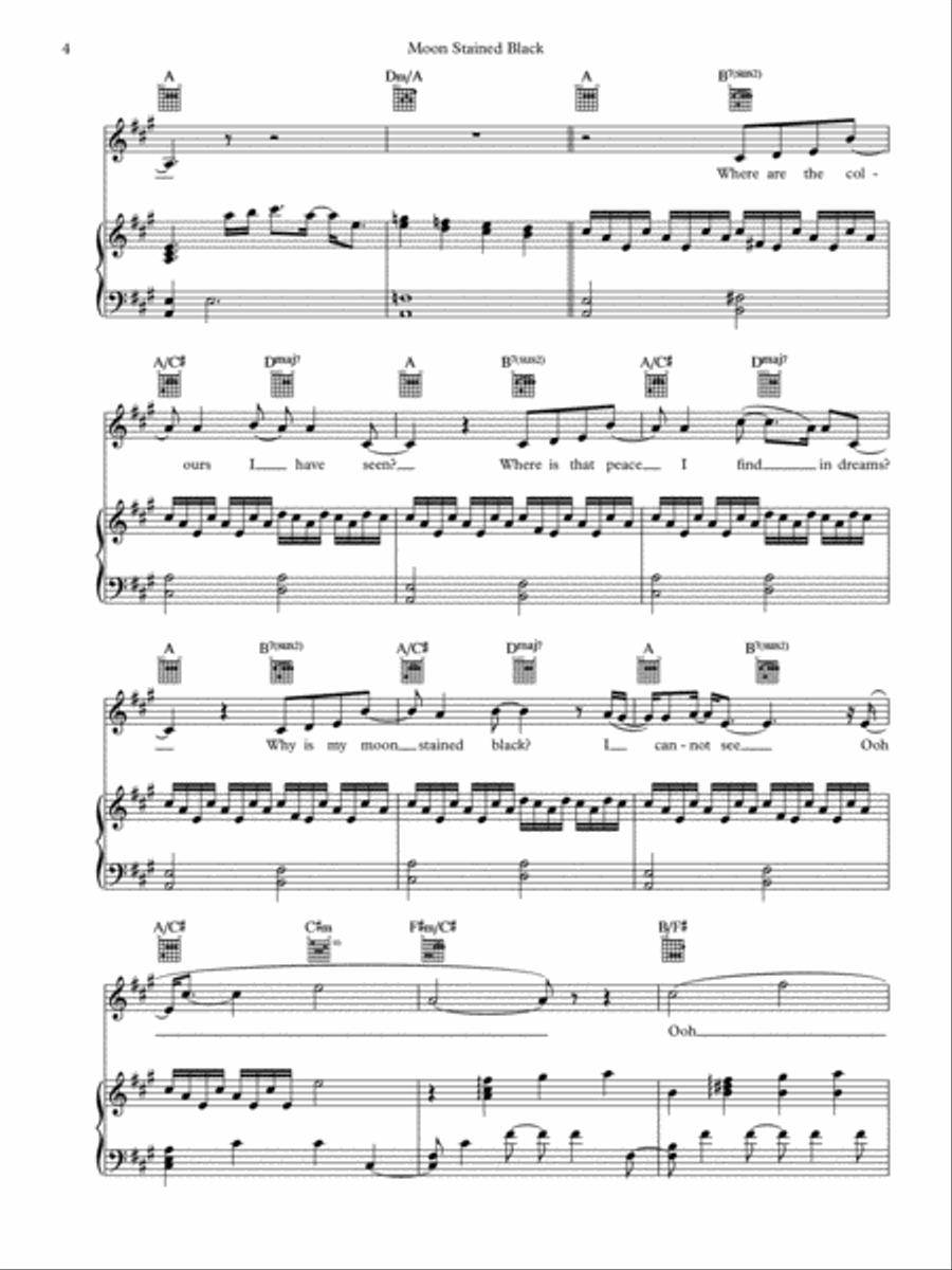 Moon Stained Black Voice scores gallery preview page 4