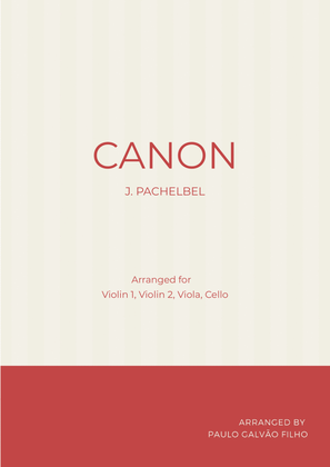 Book cover for CANON IN D - PIANO (EASY)