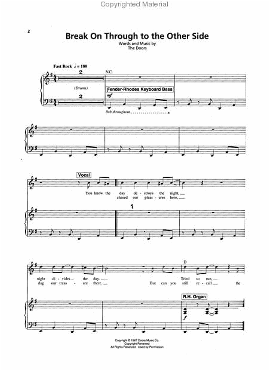 The Doors The Doors Piano scores gallery preview page 2