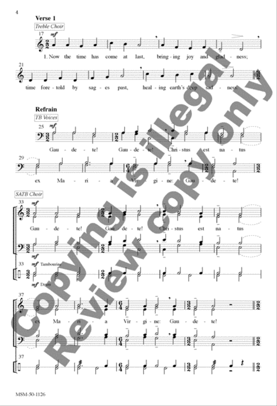 Gaudete 4-Part scores gallery preview page 4