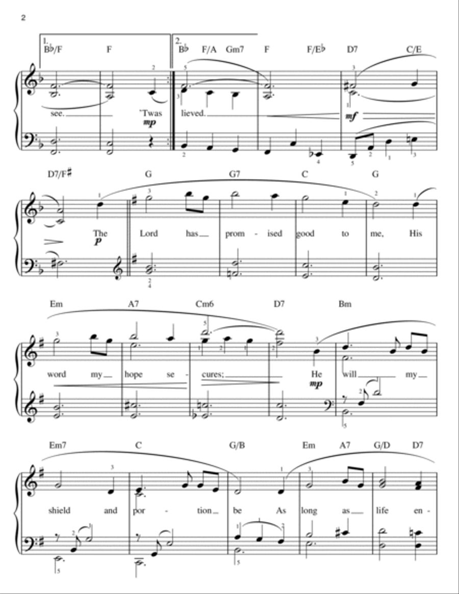 Amazing Grace (arr. Phillip Keveren) Easy Piano scores gallery preview page 2