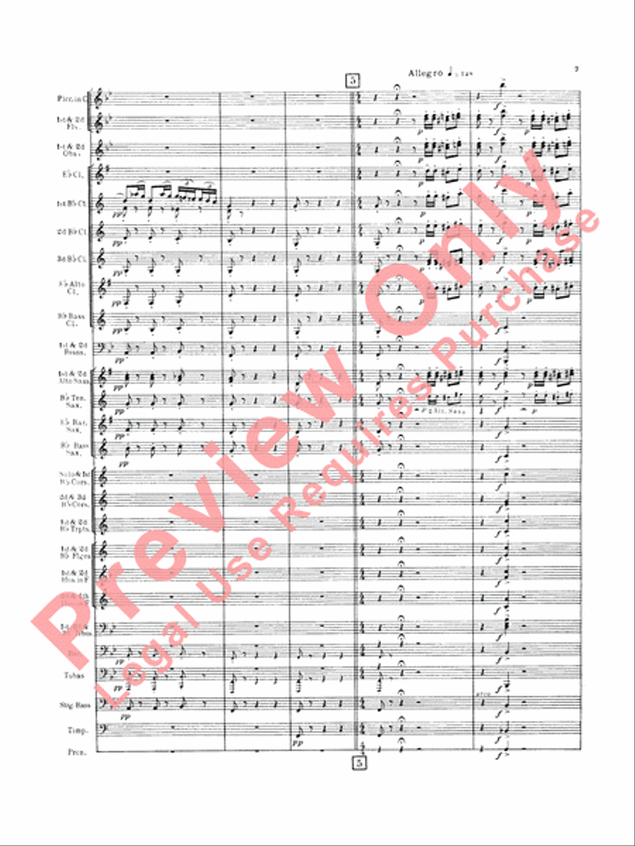 Italian in Algiers (Overture) Concert Band scores gallery preview page 10