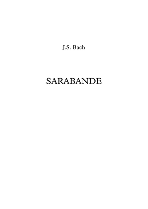 Sarabande - J.S. Bach