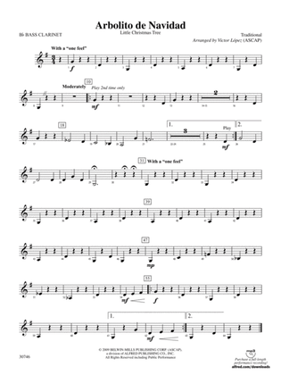 Arbolito de Navidad: B-flat Bass Clarinet