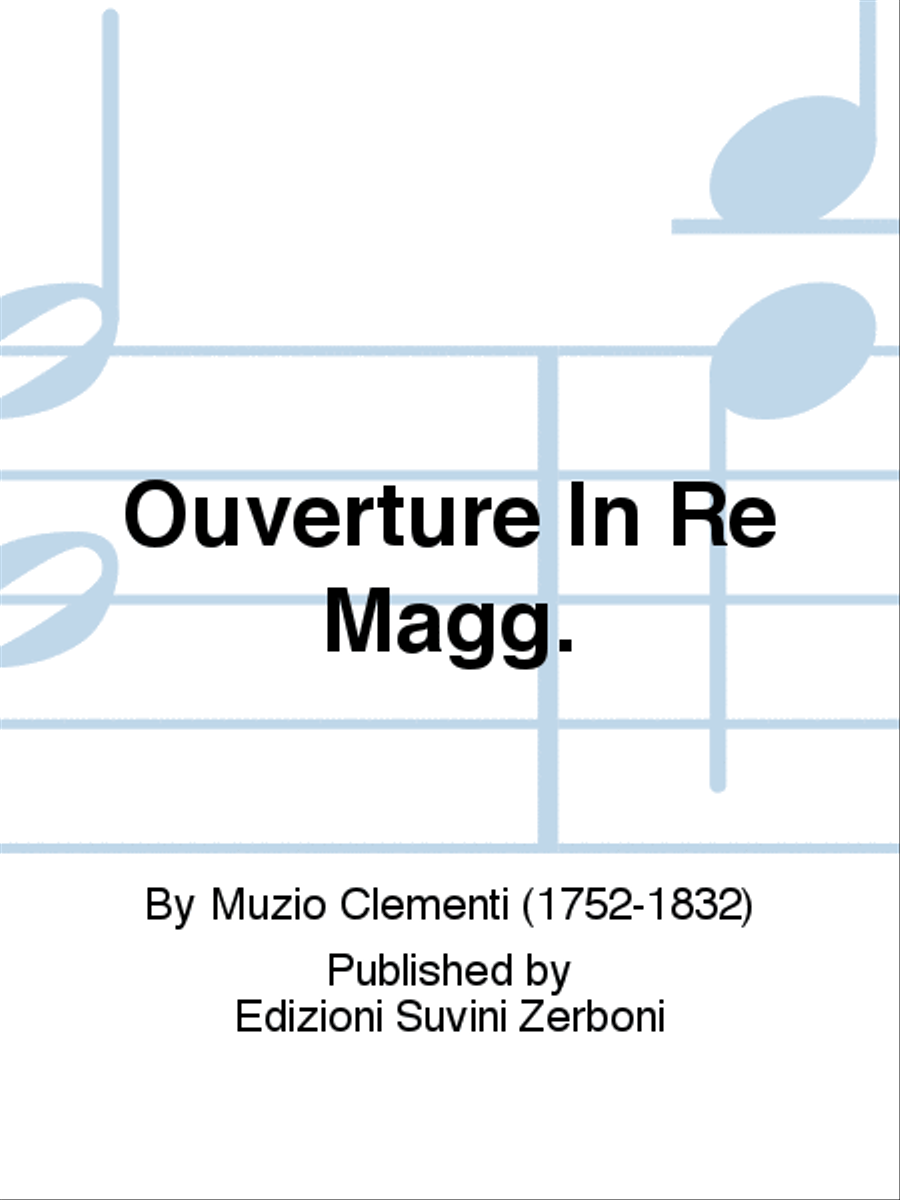 Ouverture In Re Magg. Orchestra scores gallery preview page 1