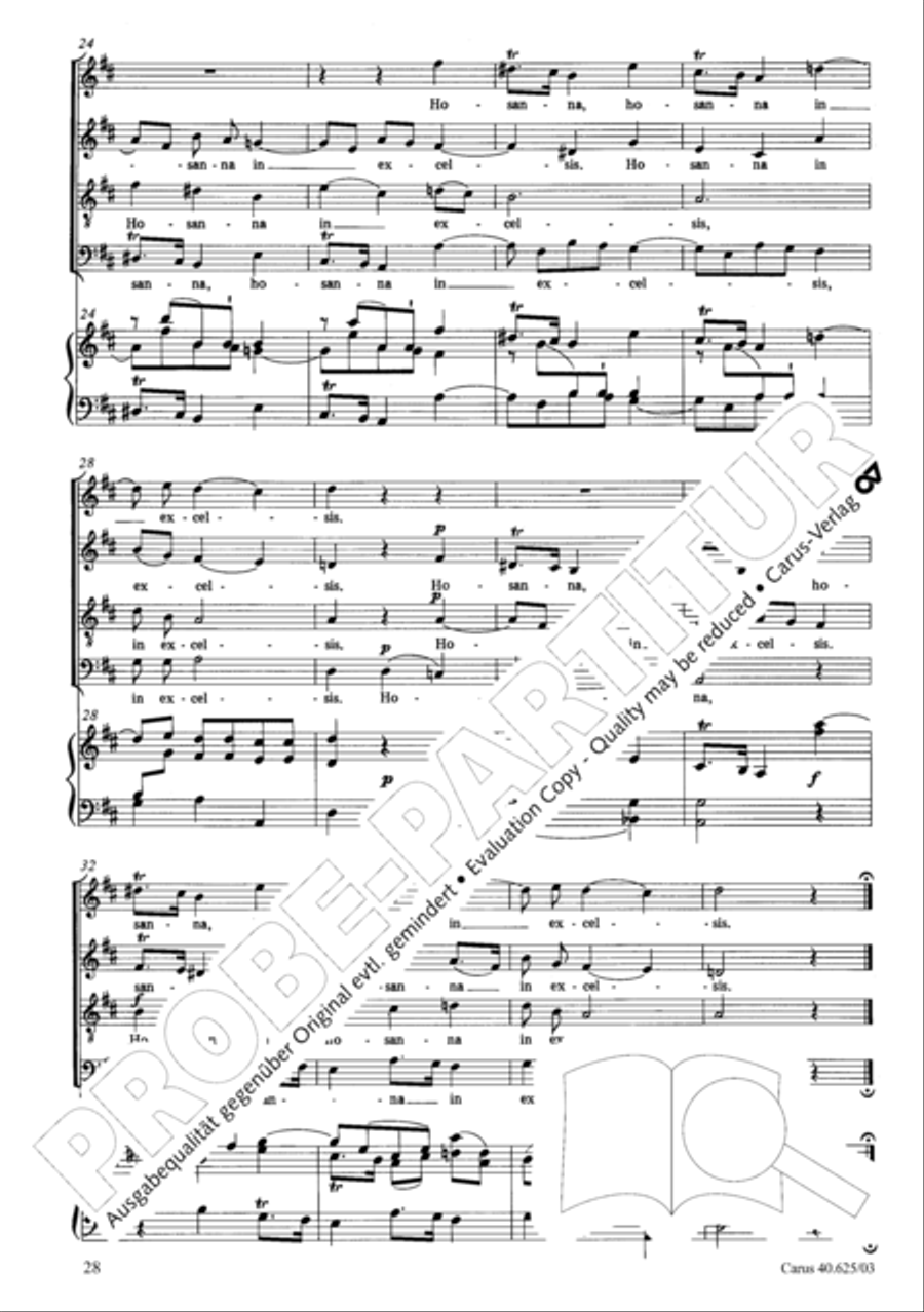 Missa brevis in D Major, K. 194 4-Part scores gallery preview page 29