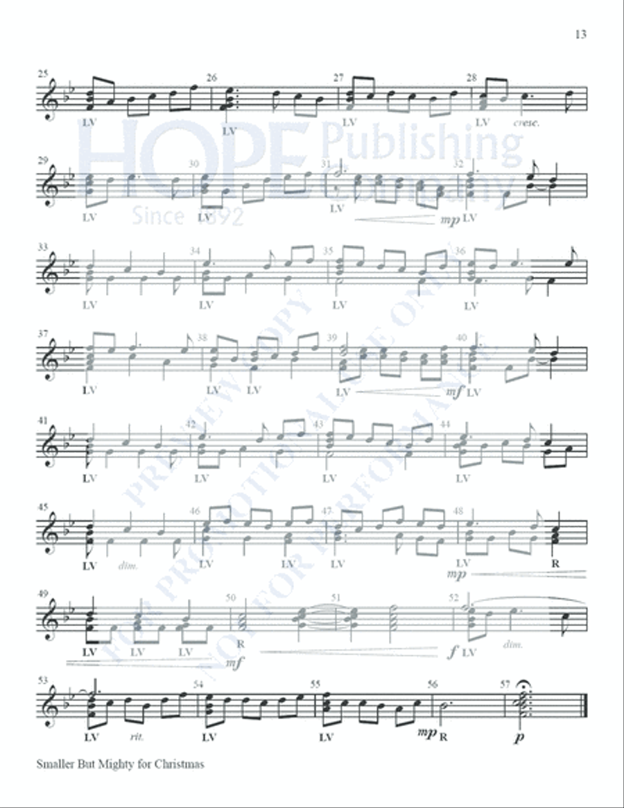 Small-ER But Mighty, Vol. 1 for Christmas Repoducible Handbell Choir scores gallery preview page 14