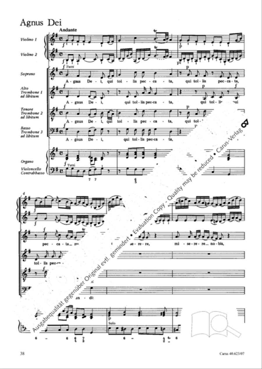 Missa brevis in G major Missa brevis in G major 4-Part scores gallery preview page 39