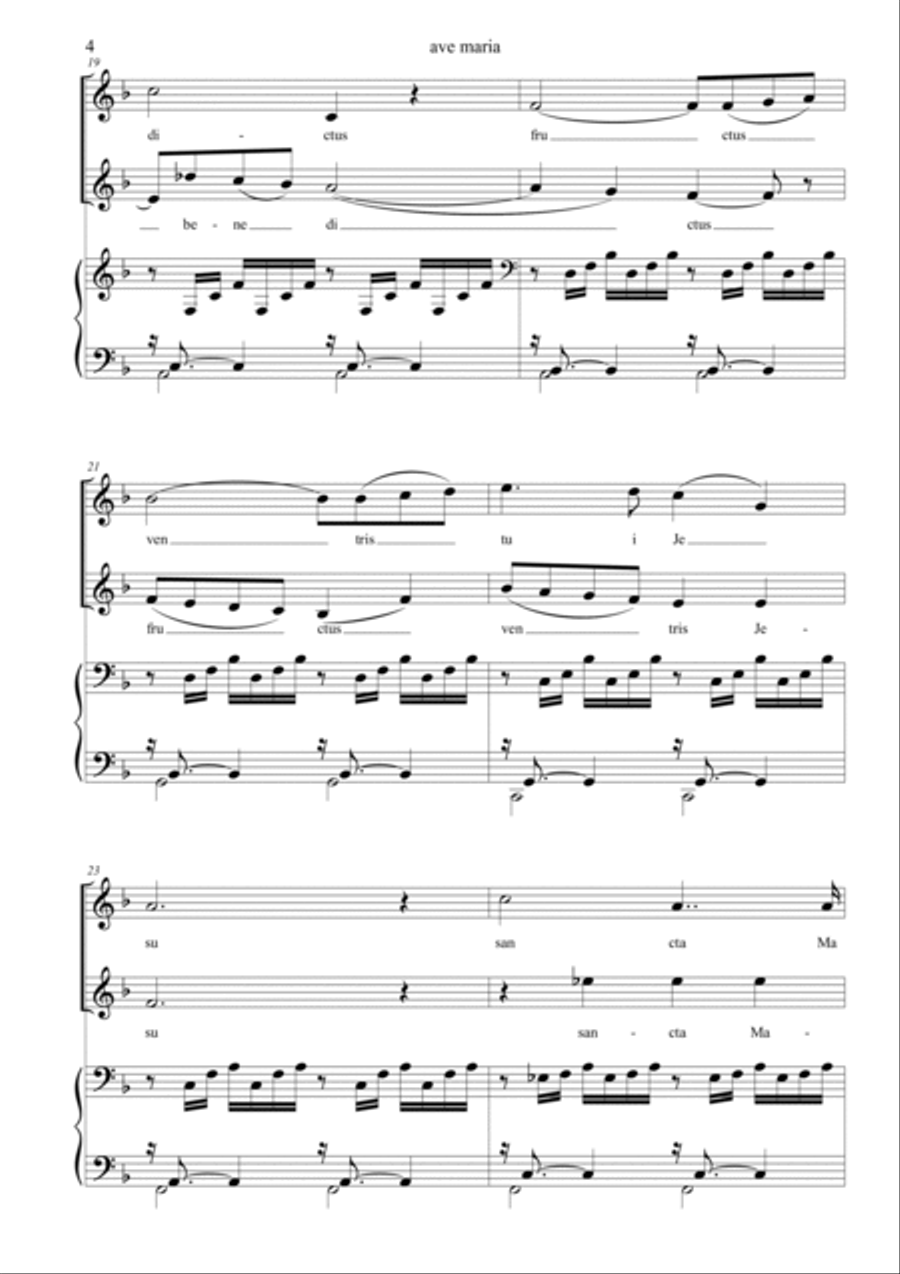 Ave Maria Ave Maria Vocal Duet scores gallery preview page 4