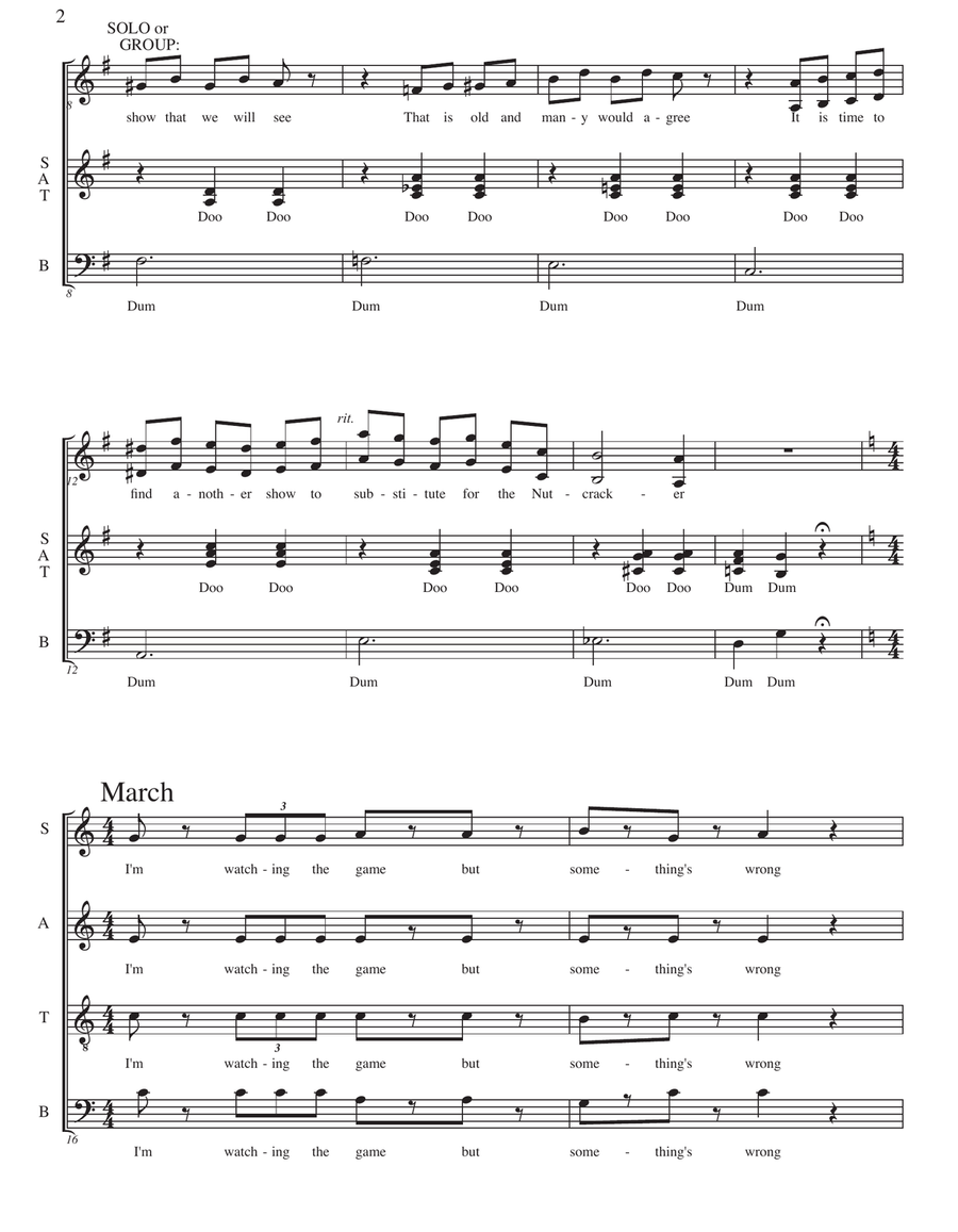 Nutcracker (as performed by Straight No Chaser) - SATB 4-Part scores gallery preview page 3