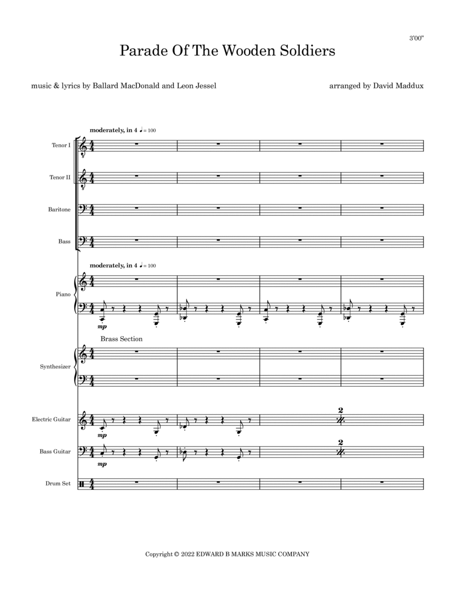 Parade Of The Wooden Soldiers Small Ensemble scores gallery preview page 1