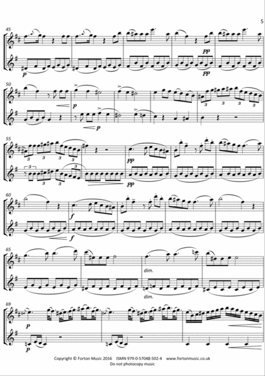 Duo Op. 5 No. 1 Flute scores gallery preview page 5