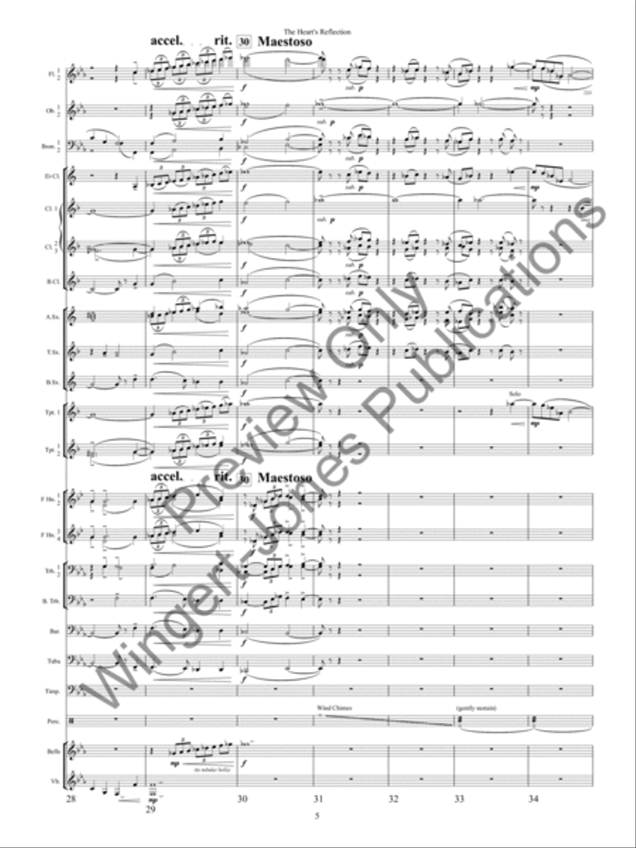 The Heart's Reflection Concert Band scores gallery preview page 8