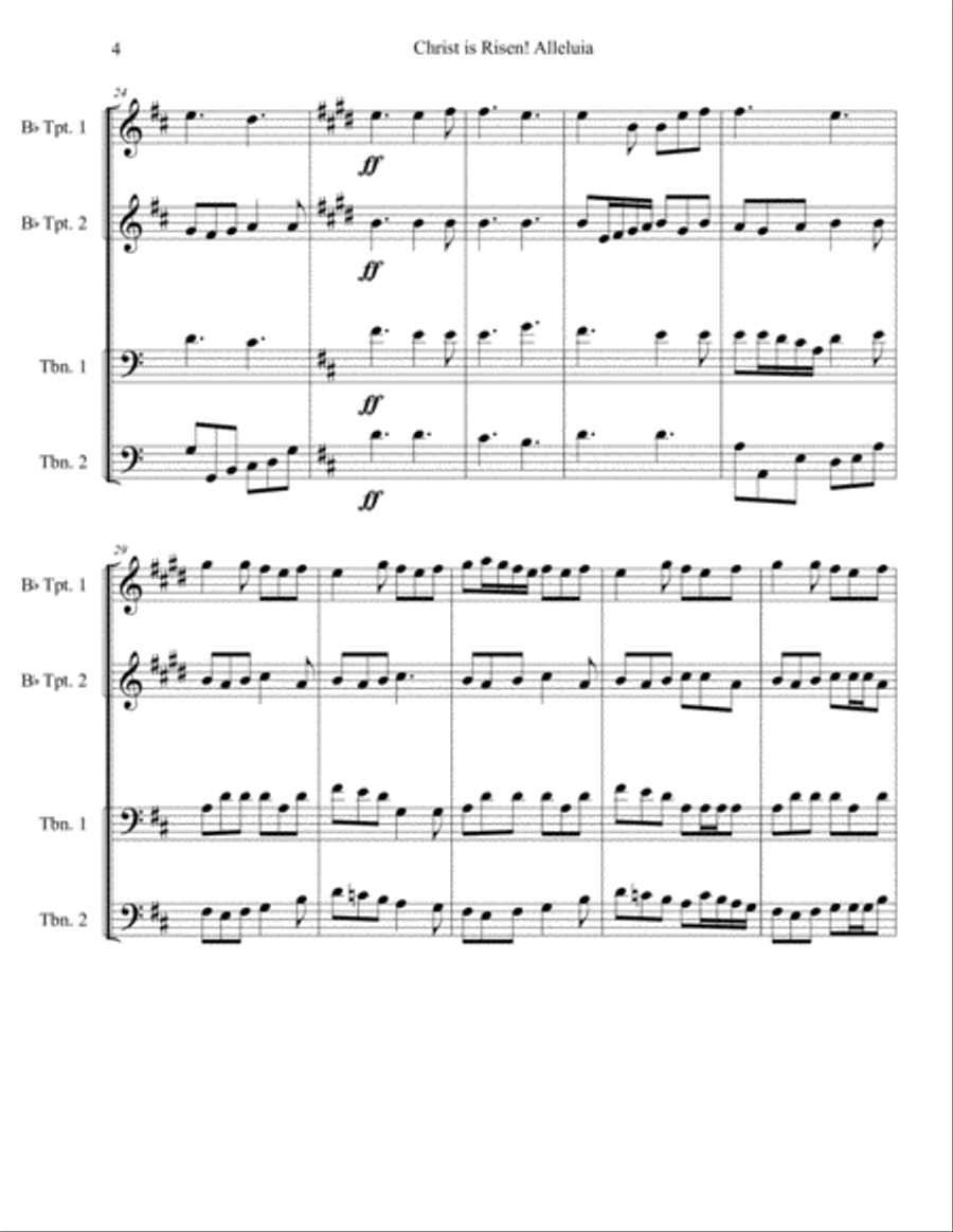 Christ is Risen, Alleluia! Brass Introit for Easter Brass Ensemble scores gallery preview page 4