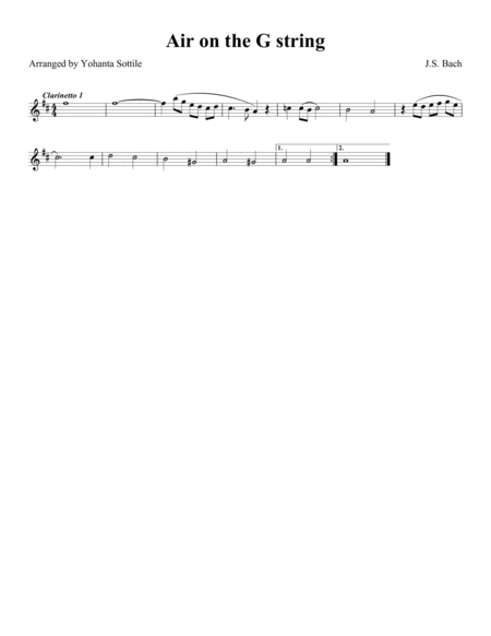 Bach Air on the G String (Easy Children's Band) image number null