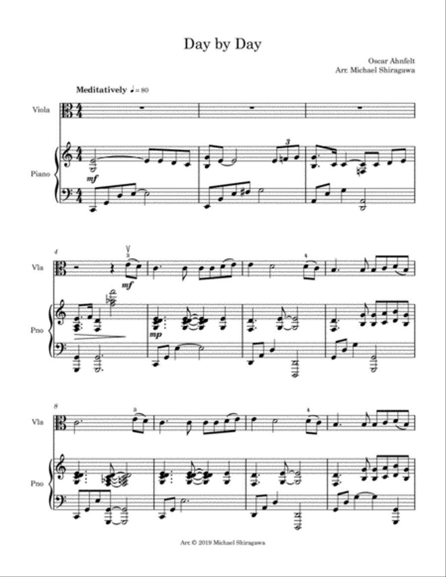 Day by Day - Viola Viola scores gallery preview page 1