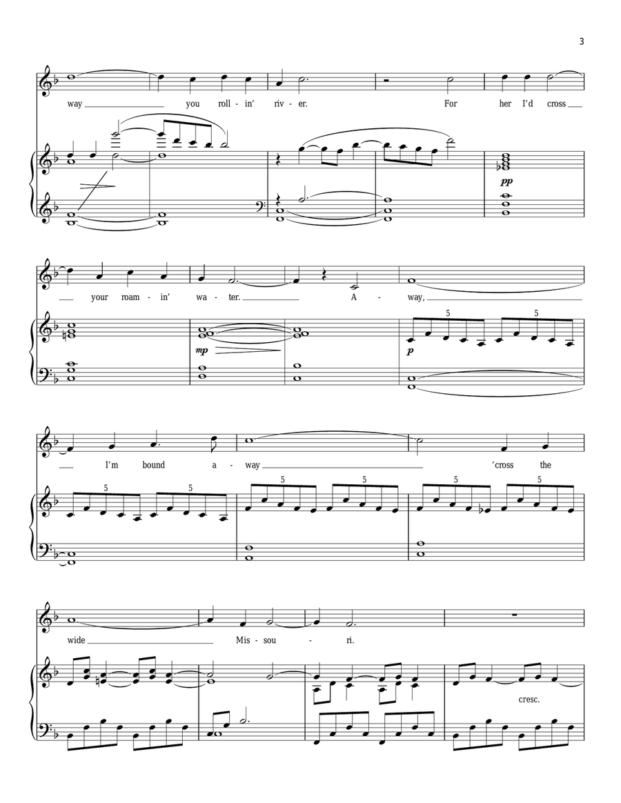 Shenandoah Shenandoah Piano, Vocal, Guitar scores gallery preview page 3