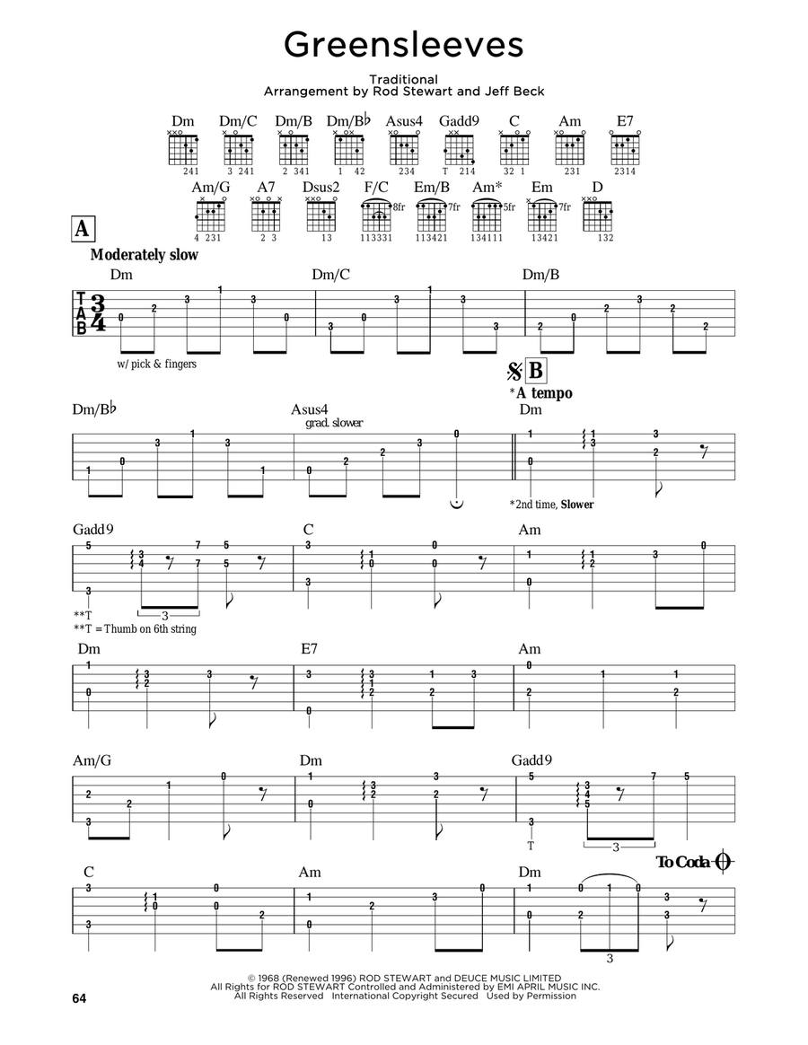 Greensleeves Electric Guitar scores gallery preview page 1