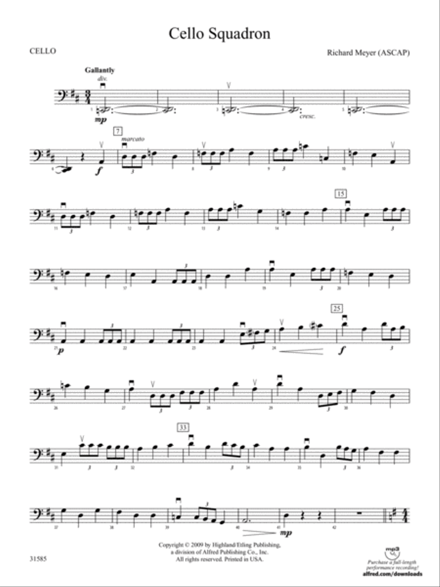 Cello Squadron: Cello String Orchestra scores gallery preview page 1