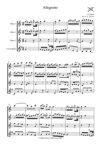 Allegretto arr. three oboes and english horn image number null