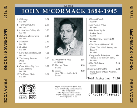 John Mccormack In Song