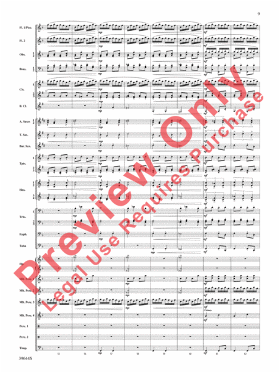 Laideronnette: Impératrice des Pagodes (from Ma mère l'oye) Concert Band scores gallery preview page 10