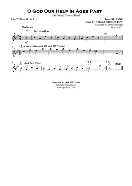 O God Our Help In Ages Part - Concert Band with Optional Strings Score and Parts PDF image number null