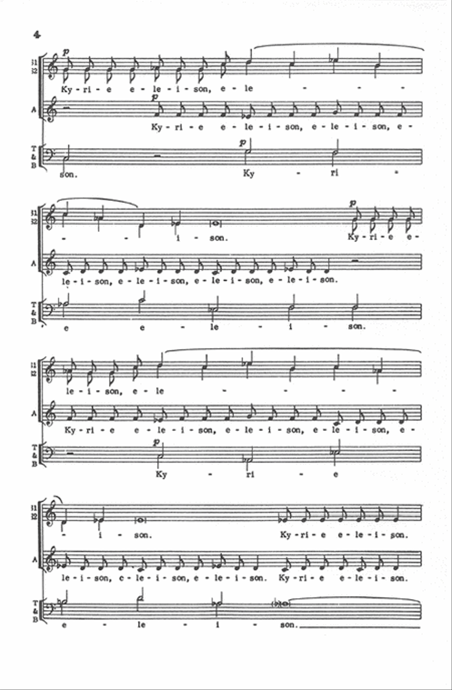 Kyrie (SSA, SATB) SSA scores gallery preview page 3