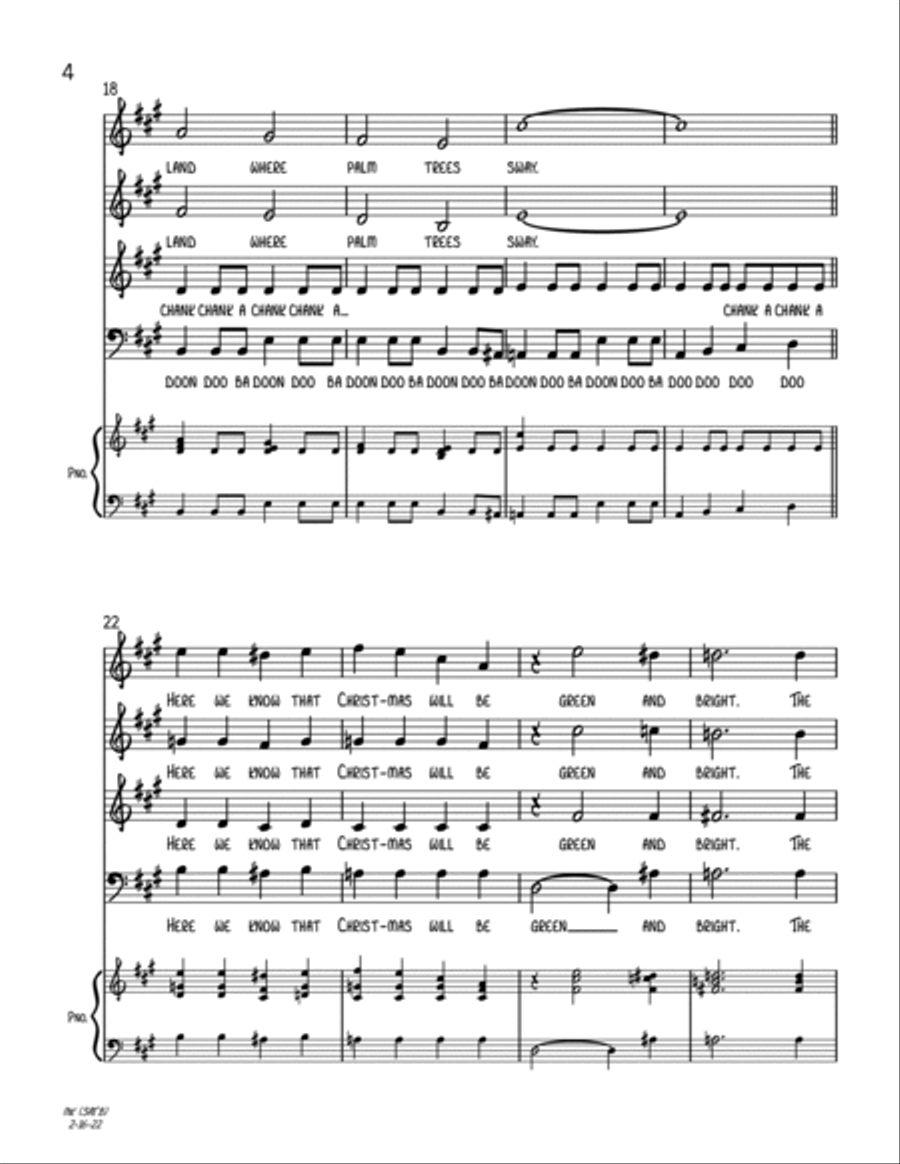 Mele Kalikimaka 4-Part scores gallery preview page 4