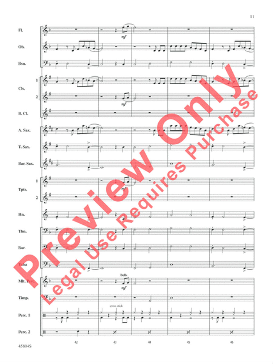 Just Like Fire Concert Band scores gallery preview page 11