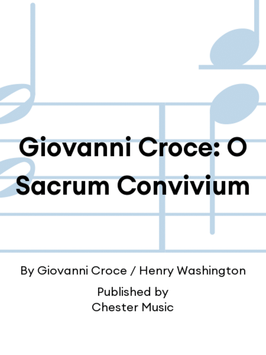 Giovanni Croce: O Sacrum Convivium 4-Part scores gallery preview page 1