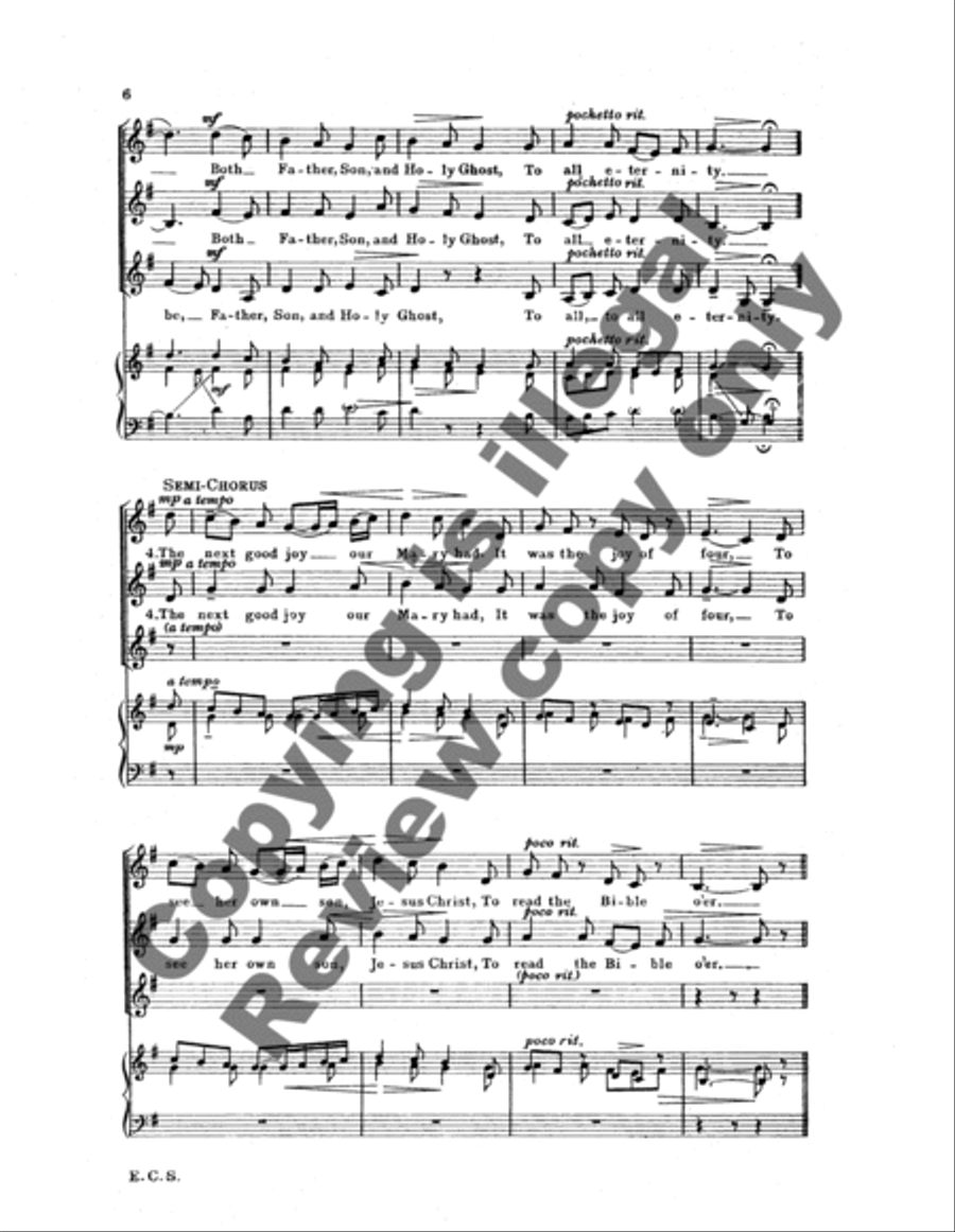 The Seven Joys of Mary The Seven Joys of Mary A Cappella scores gallery preview page 10
