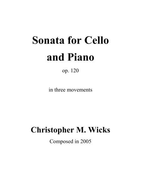 Sonata for Cello and Piano image number null