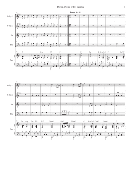 Dormi, Dormi, O Bel Bambin (Brass Quartet and Piano) image number null
