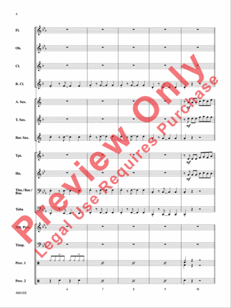 Feel It Still Feel It Still Concert Band scores gallery preview page 5