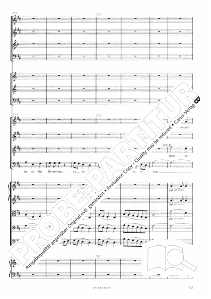 Mass in A Major (2 versions) STB scores gallery preview page 74