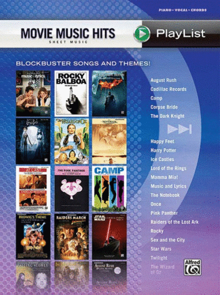 Movie Music Hits Sheet Music Playlist (Piano / Vocal / Guitar)