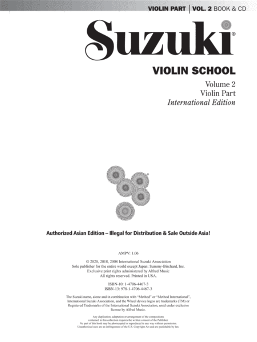 Suzuki Violin School (Asian Edition) String Methods scores gallery preview page 2