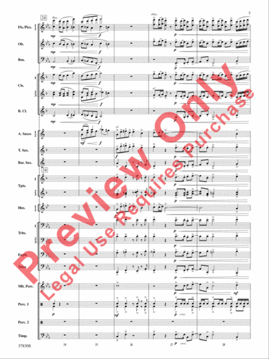Yuletide Tapestry Concert Band scores gallery preview page 8
