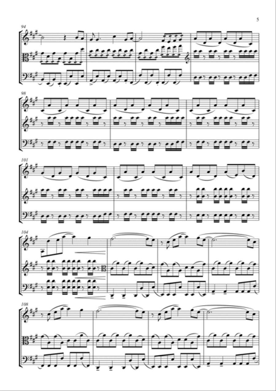 Viva La Vida String Trio scores gallery preview page 5