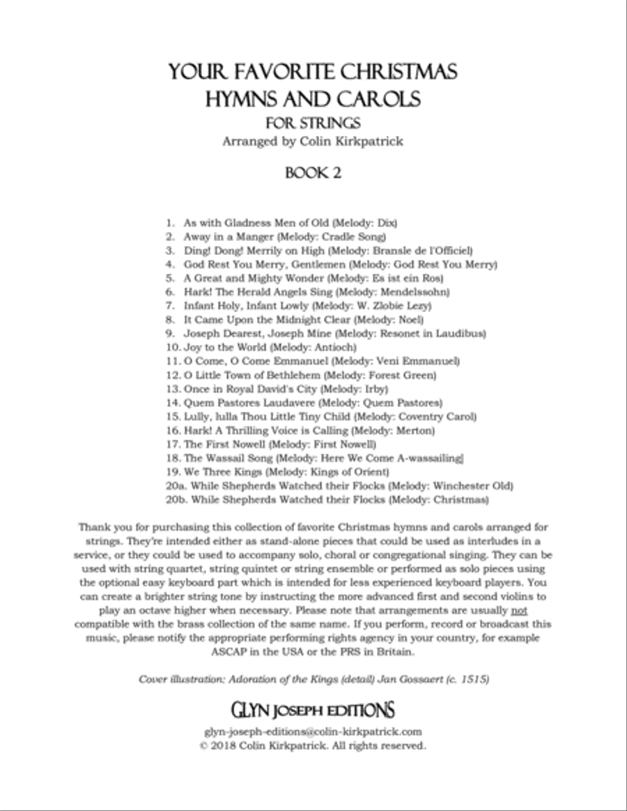 Your Favorite Christmas Hymns and Carols for Strings, Book 2 String Orchestra scores gallery preview page 2